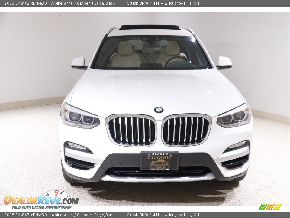 2018 BMW X3 xDrive30i Alpine White / Canberra Beige/Black Photo #2