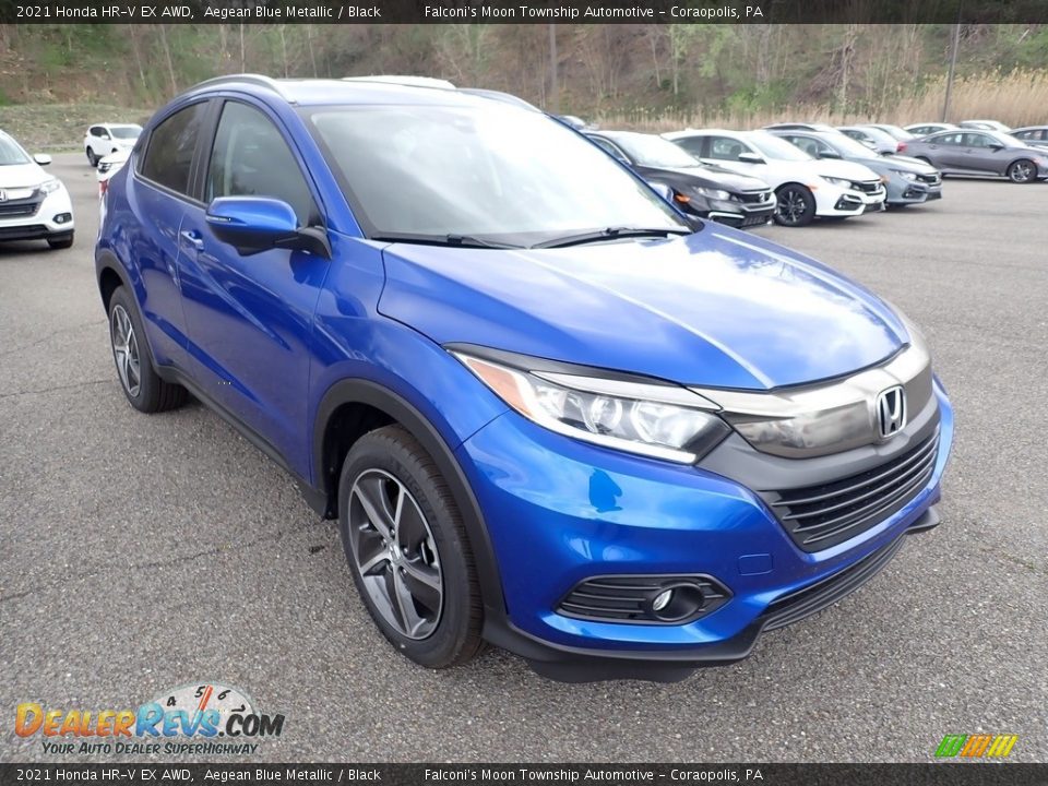 2021 Honda HR-V EX AWD Aegean Blue Metallic / Black Photo #5