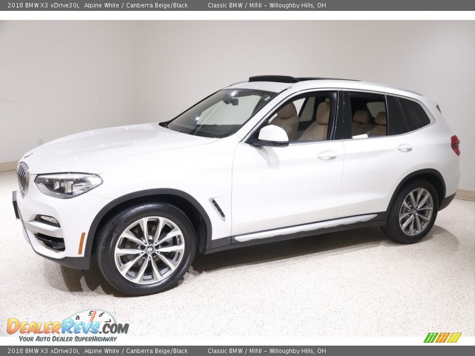 2018 BMW X3 xDrive30i Alpine White / Canberra Beige/Black Photo #3