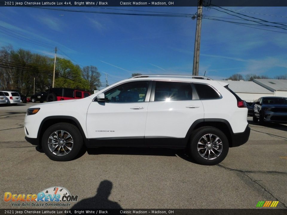 2021 Jeep Cherokee Latitude Lux 4x4 Bright White / Black Photo #10