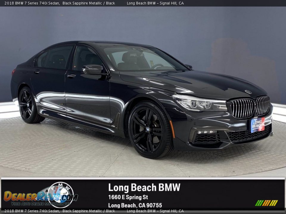 2018 BMW 7 Series 740i Sedan Black Sapphire Metallic / Black Photo #1