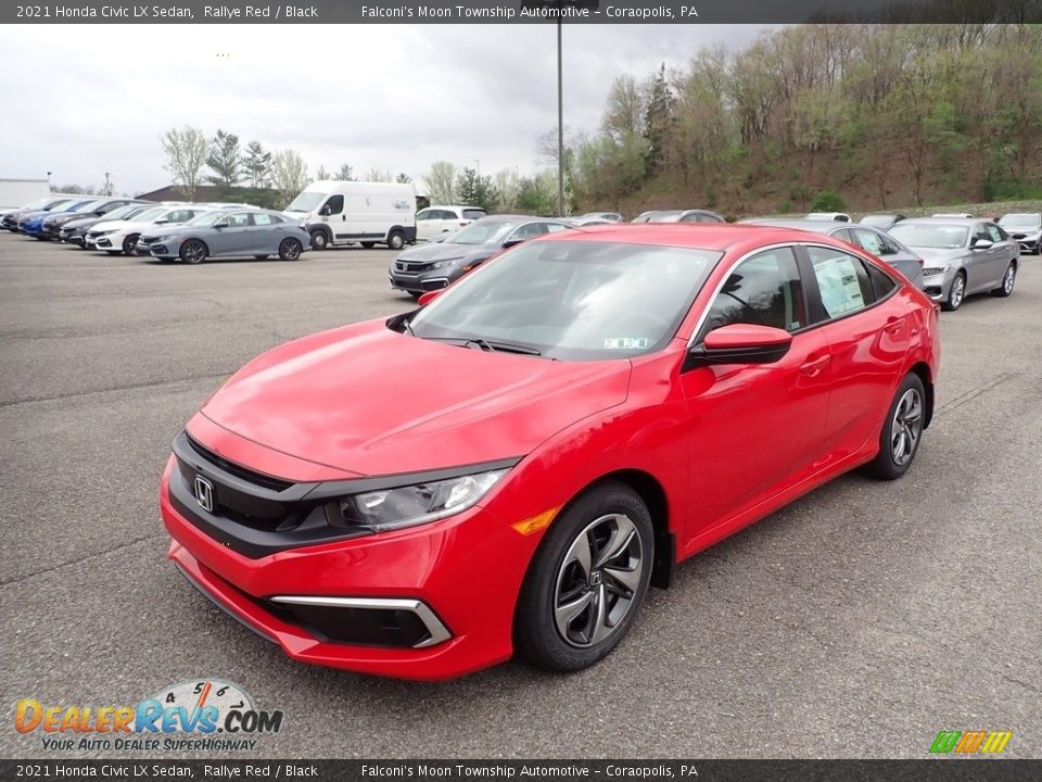 Front 3/4 View of 2021 Honda Civic LX Sedan Photo #1