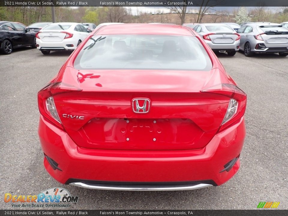 2021 Honda Civic LX Sedan Rallye Red / Black Photo #3