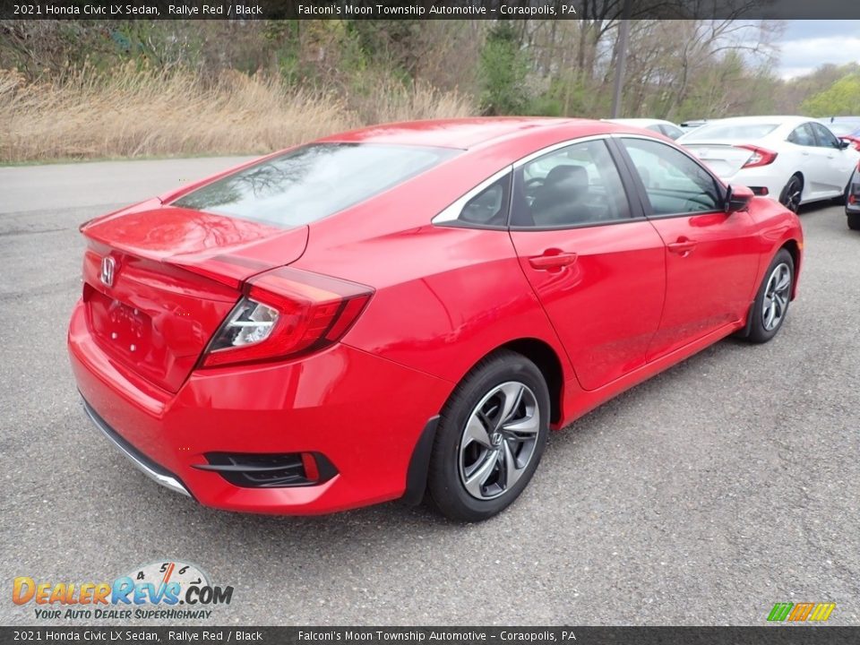 2021 Honda Civic LX Sedan Rallye Red / Black Photo #4