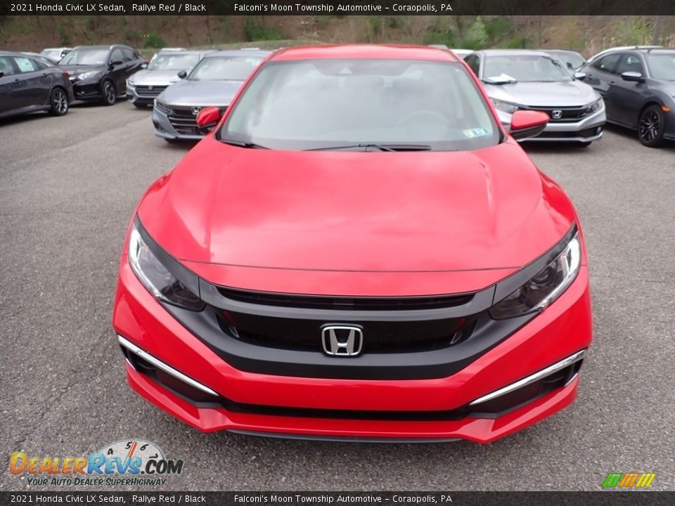 2021 Honda Civic LX Sedan Rallye Red / Black Photo #6