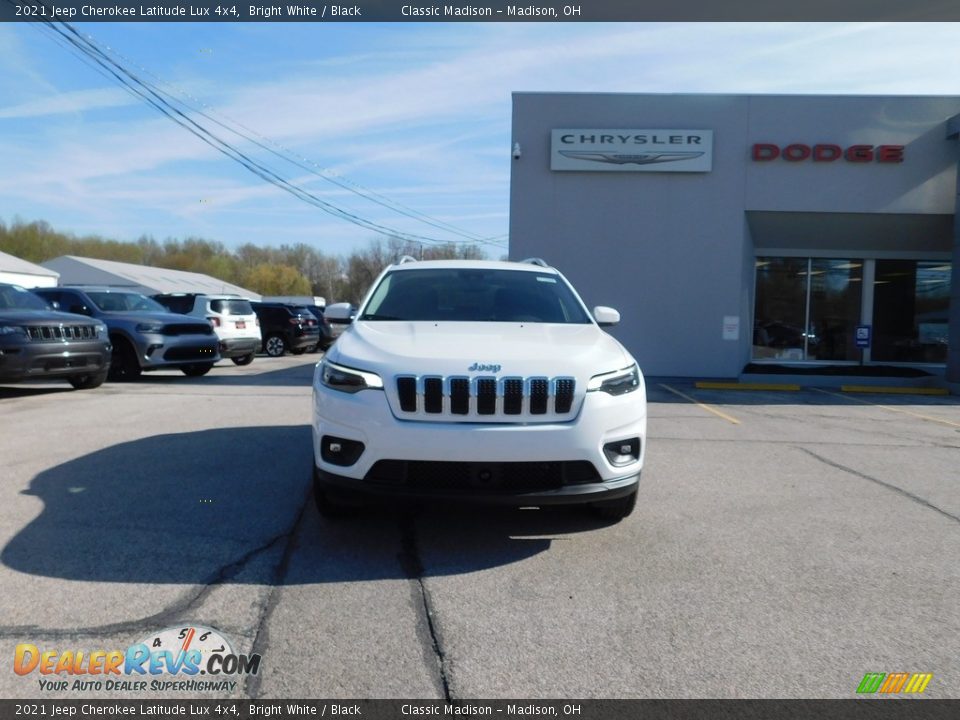 2021 Jeep Cherokee Latitude Lux 4x4 Bright White / Black Photo #9