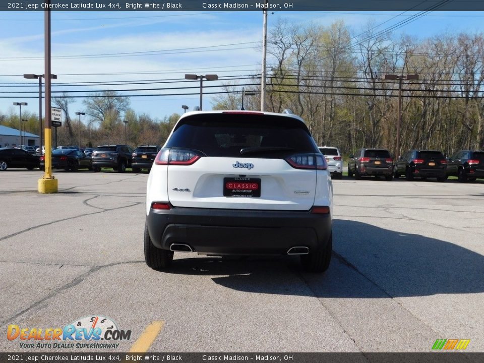 2021 Jeep Cherokee Latitude Lux 4x4 Bright White / Black Photo #12