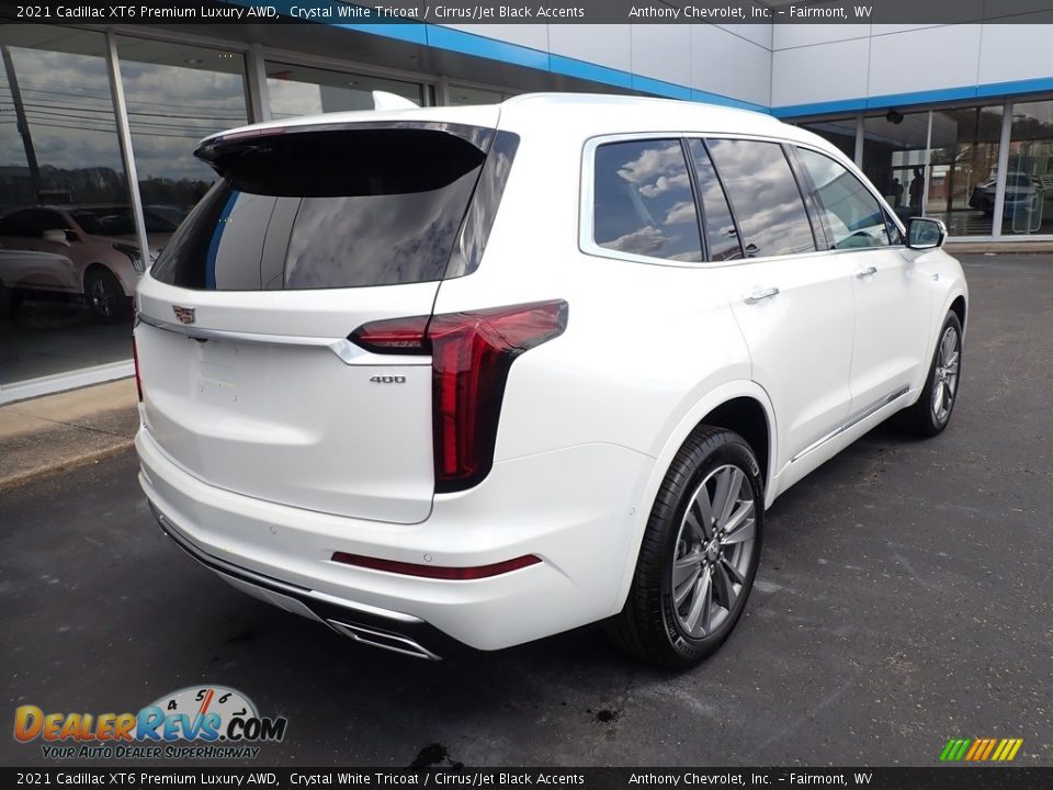 2021 Cadillac XT6 Premium Luxury AWD Crystal White Tricoat / Cirrus/Jet Black Accents Photo #4