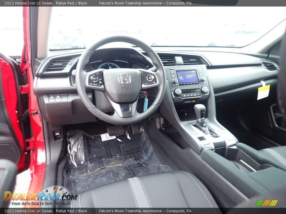Black Interior - 2021 Honda Civic LX Sedan Photo #11