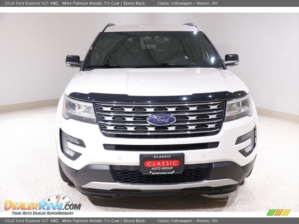 2016 Ford Explorer XLT 4WD White Platinum Metallic Tri-Coat / Ebony Black Photo #2
