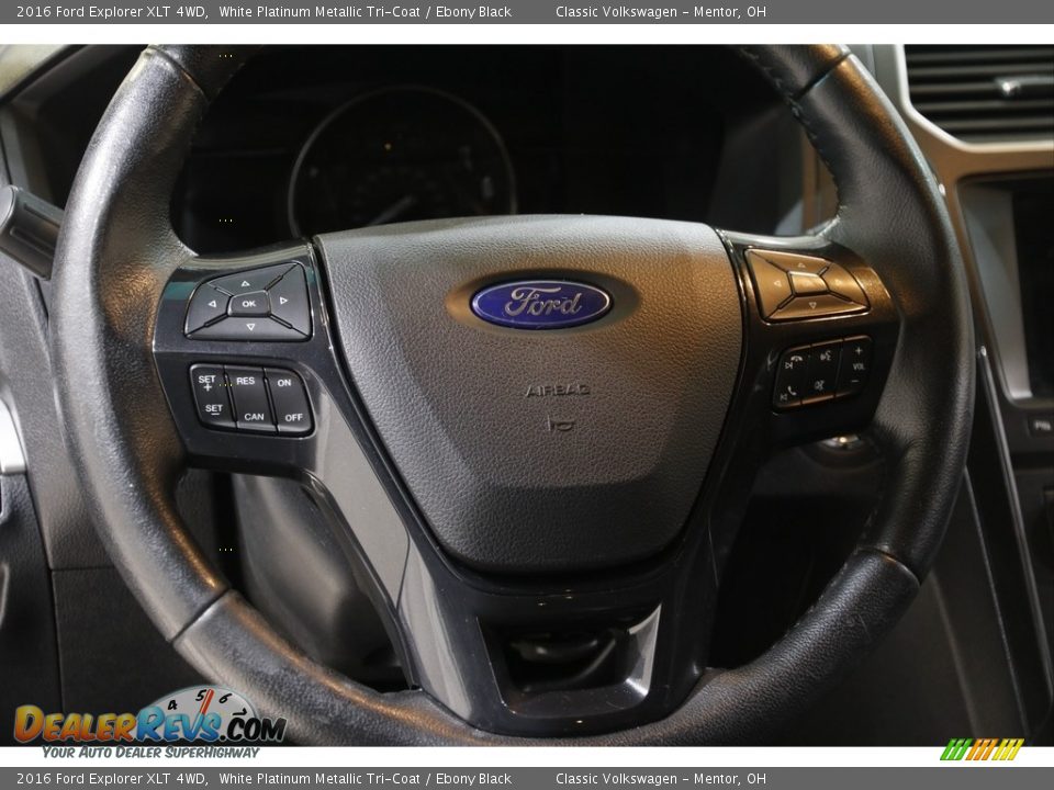 2016 Ford Explorer XLT 4WD White Platinum Metallic Tri-Coat / Ebony Black Photo #8
