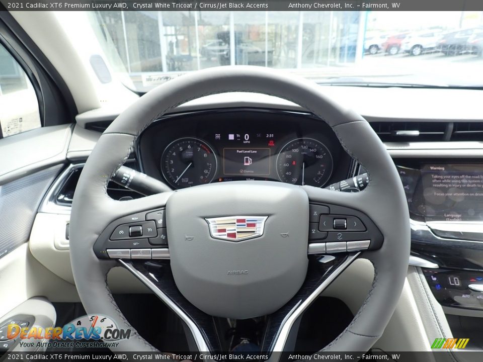 2021 Cadillac XT6 Premium Luxury AWD Crystal White Tricoat / Cirrus/Jet Black Accents Photo #15
