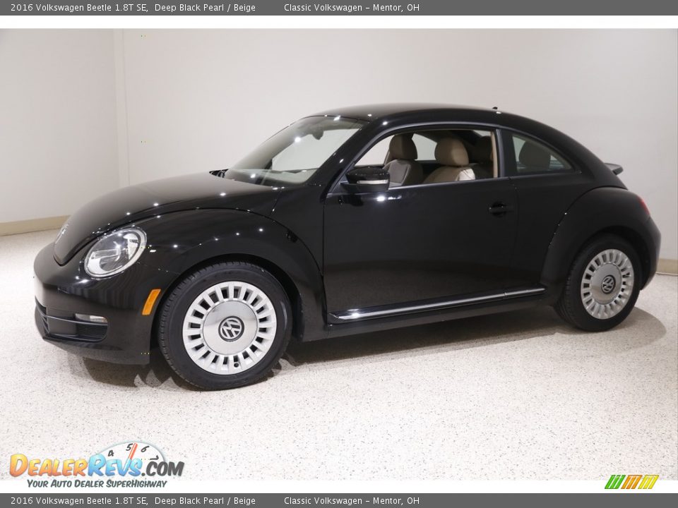 2016 Volkswagen Beetle 1.8T SE Deep Black Pearl / Beige Photo #3