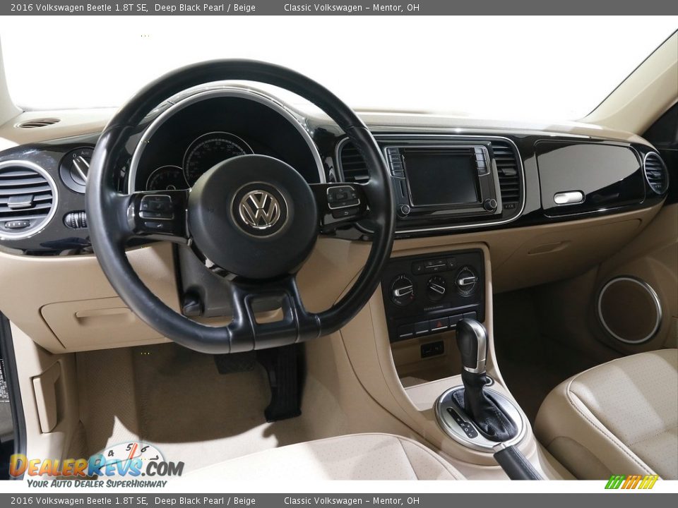2016 Volkswagen Beetle 1.8T SE Deep Black Pearl / Beige Photo #6
