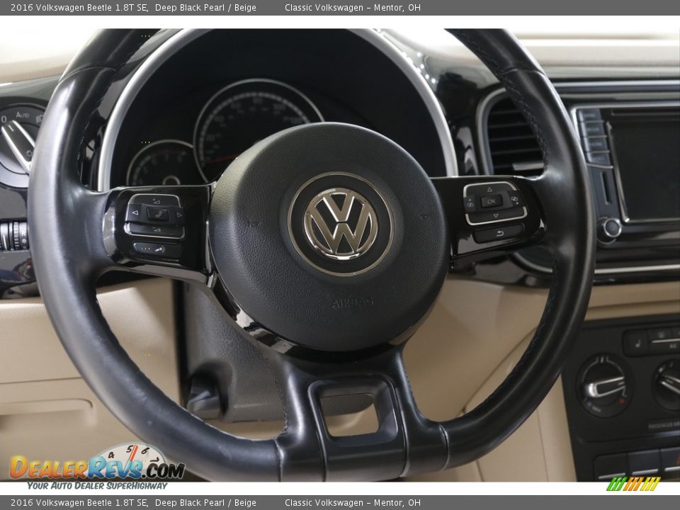 2016 Volkswagen Beetle 1.8T SE Deep Black Pearl / Beige Photo #7