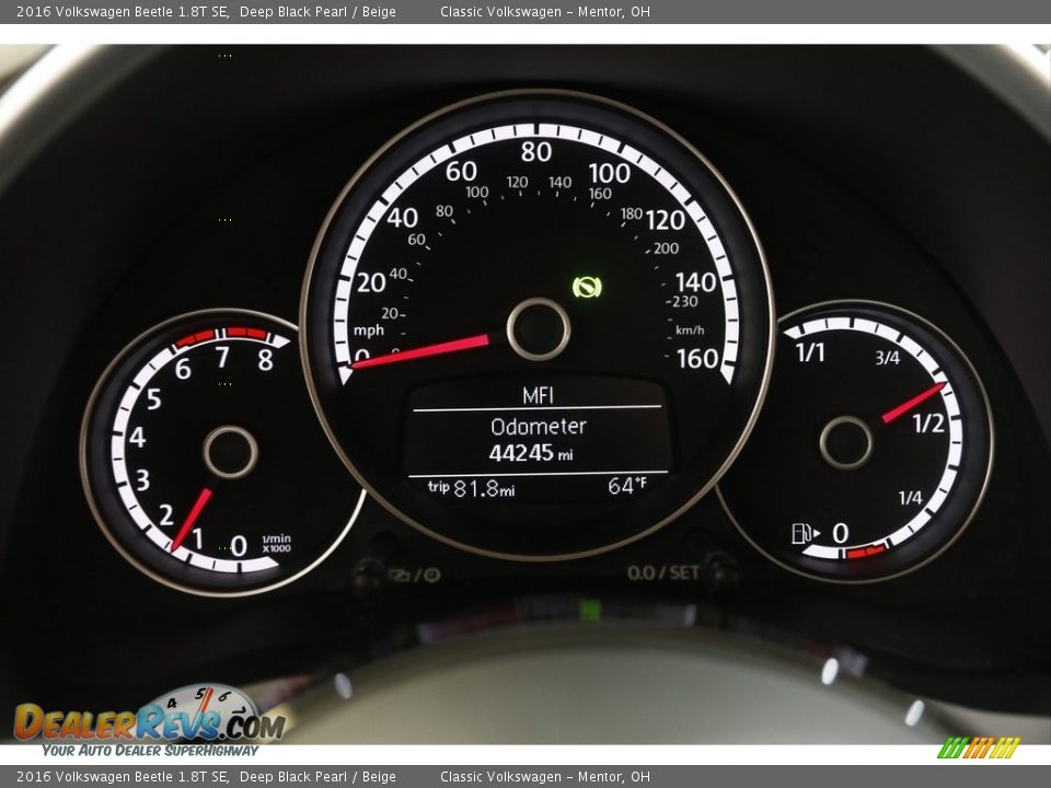 2016 Volkswagen Beetle 1.8T SE Deep Black Pearl / Beige Photo #8