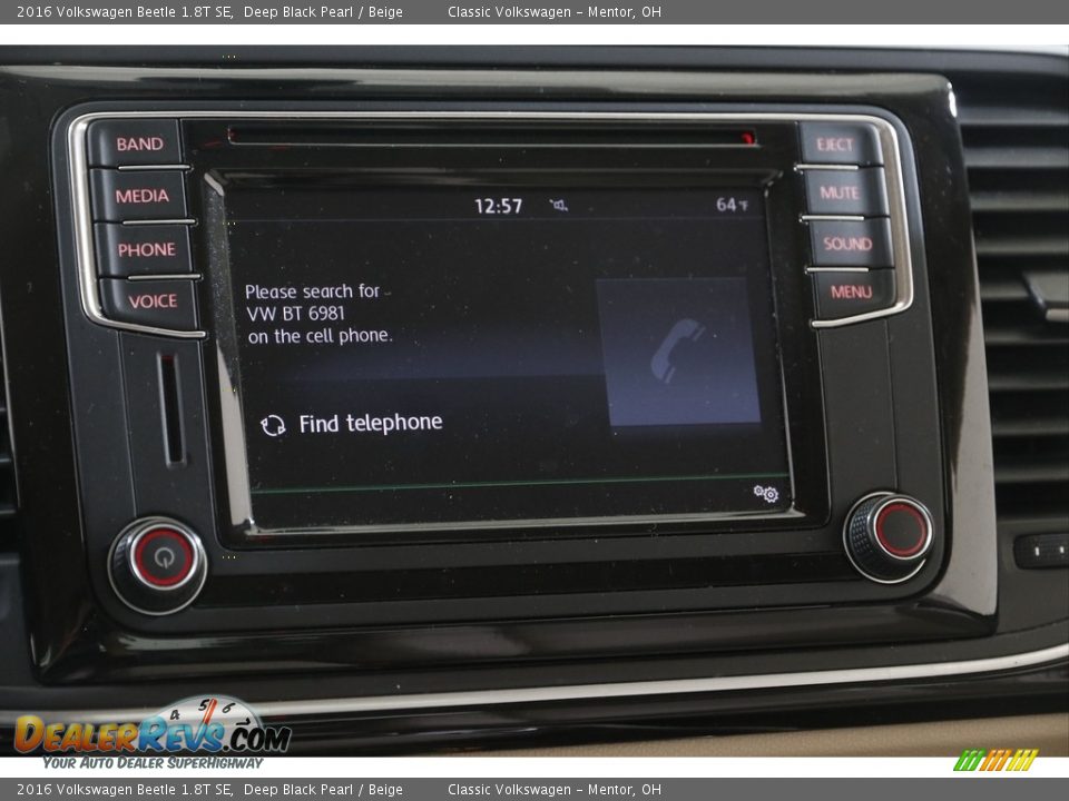 2016 Volkswagen Beetle 1.8T SE Deep Black Pearl / Beige Photo #11