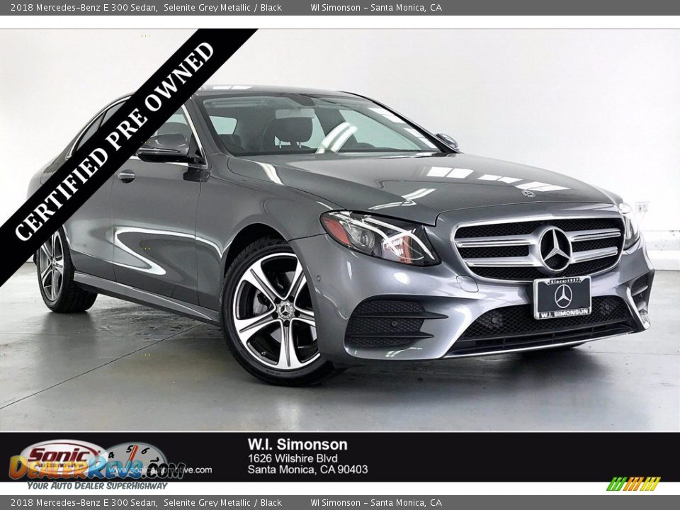 2018 Mercedes-Benz E 300 Sedan Selenite Grey Metallic / Black Photo #1