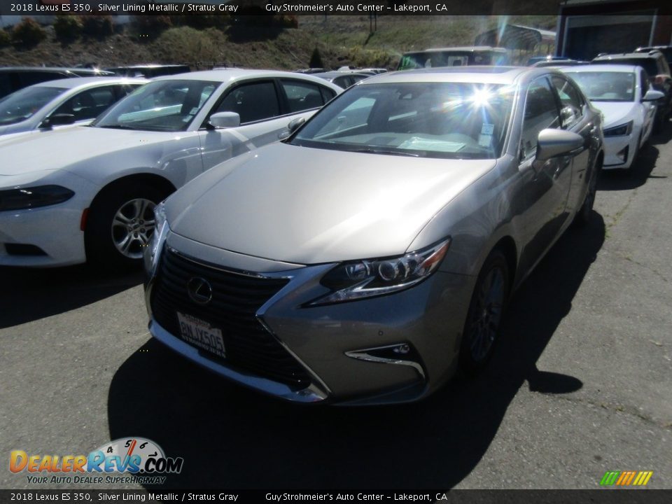 2018 Lexus ES 350 Silver Lining Metallic / Stratus Gray Photo #2