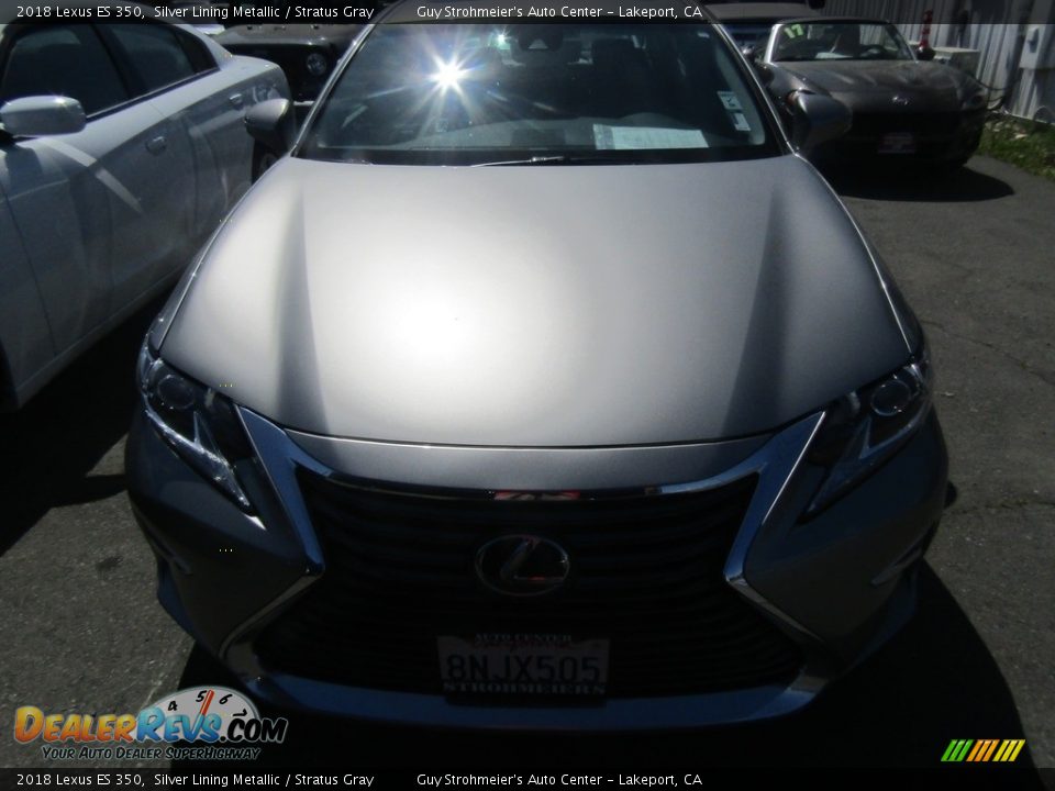 2018 Lexus ES 350 Silver Lining Metallic / Stratus Gray Photo #3