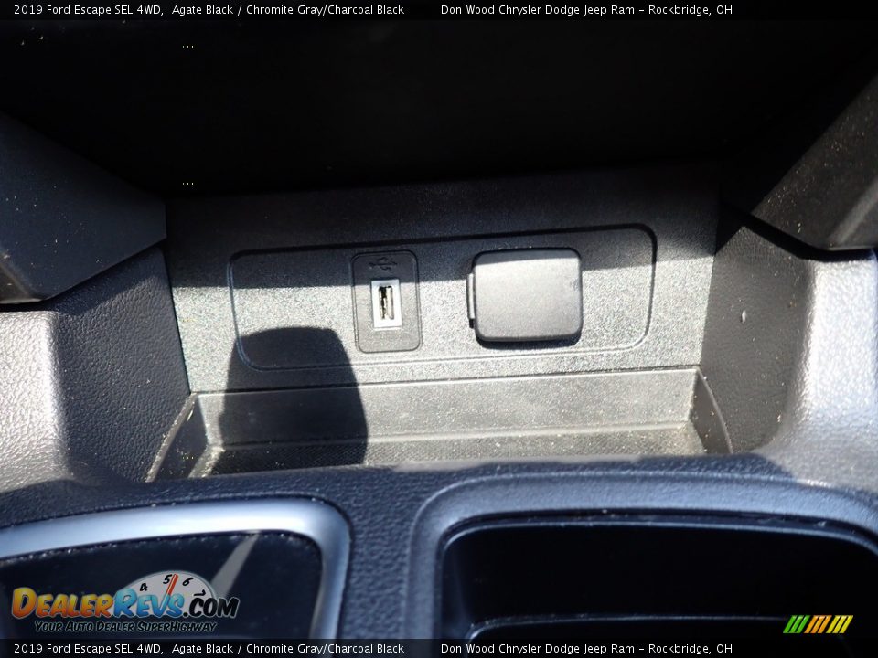 2019 Ford Escape SEL 4WD Agate Black / Chromite Gray/Charcoal Black Photo #32