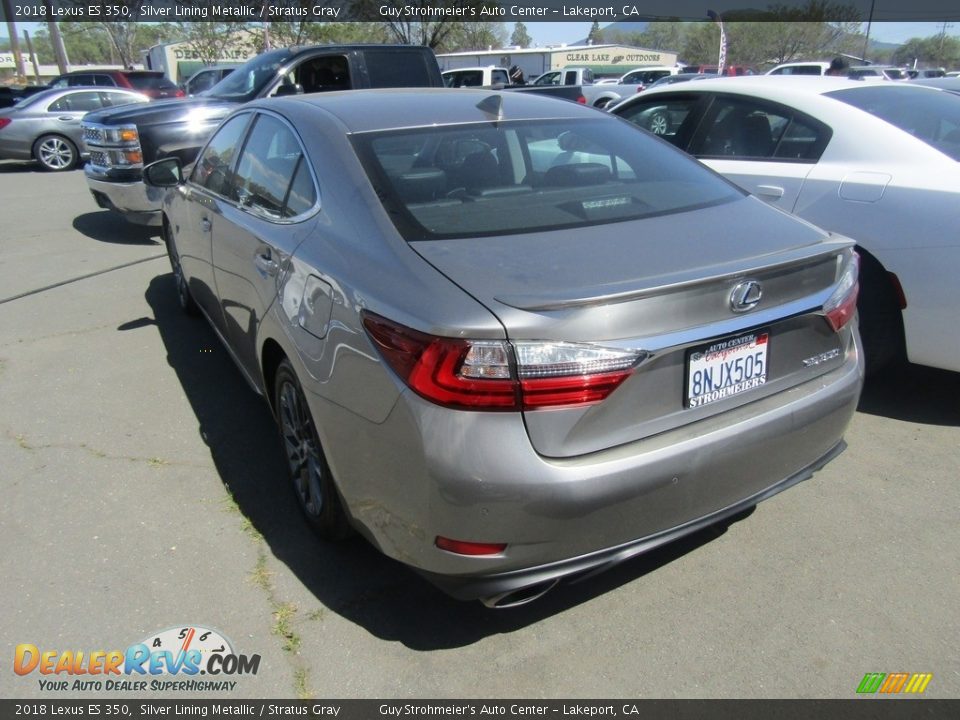 2018 Lexus ES 350 Silver Lining Metallic / Stratus Gray Photo #7