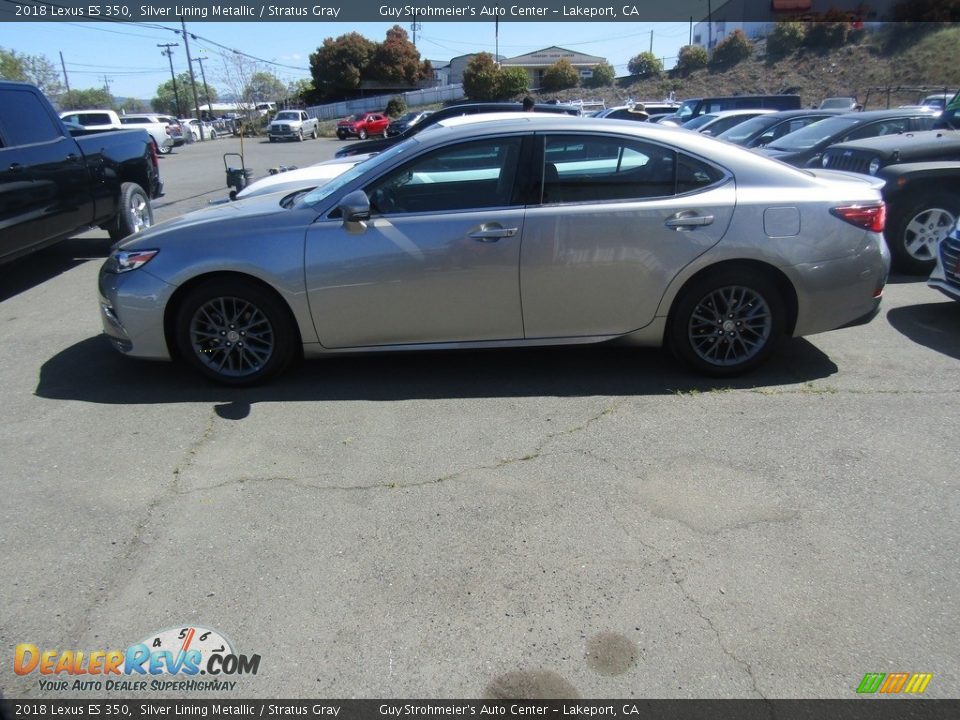 2018 Lexus ES 350 Silver Lining Metallic / Stratus Gray Photo #8