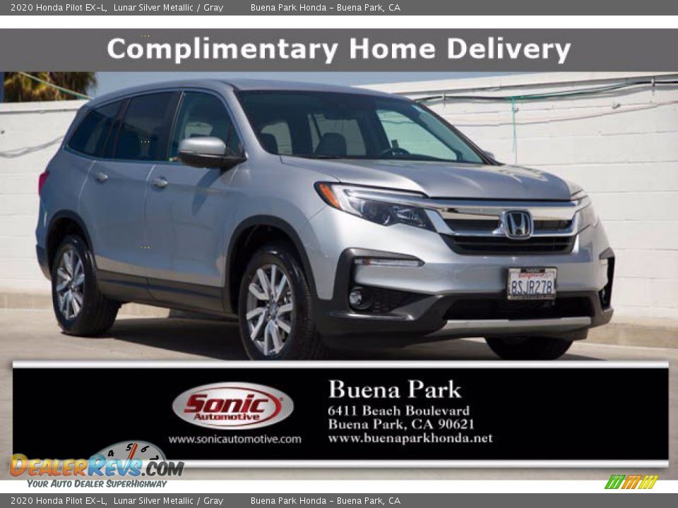 2020 Honda Pilot EX-L Lunar Silver Metallic / Gray Photo #1