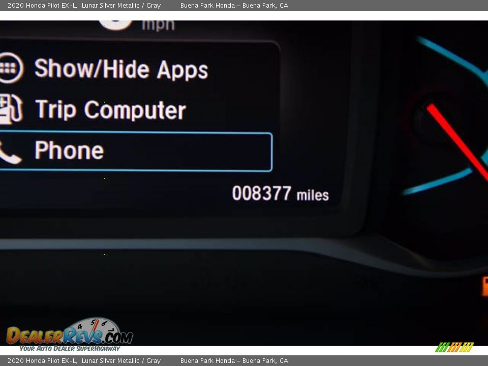2020 Honda Pilot EX-L Lunar Silver Metallic / Gray Photo #6