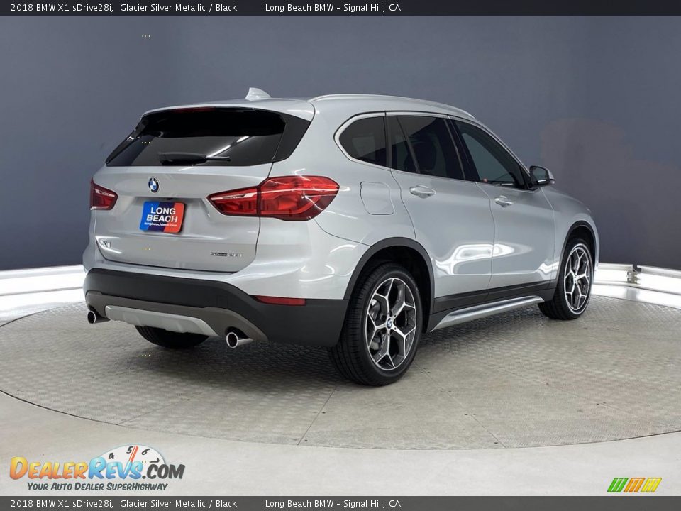 2018 BMW X1 sDrive28i Glacier Silver Metallic / Black Photo #5