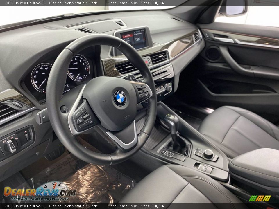 2018 BMW X1 sDrive28i Glacier Silver Metallic / Black Photo #16
