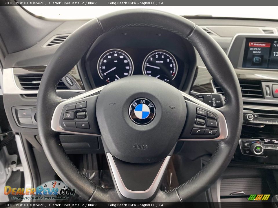 2018 BMW X1 sDrive28i Glacier Silver Metallic / Black Photo #18