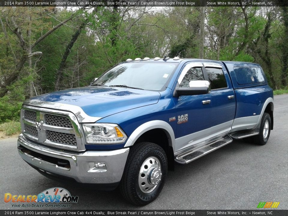 Front 3/4 View of 2014 Ram 3500 Laramie Longhorn Crew Cab 4x4 Dually Photo #2