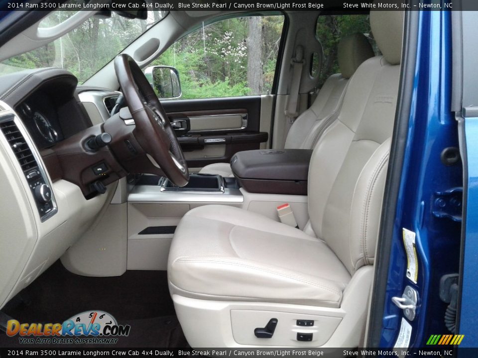 Canyon Brown/Light Frost Beige Interior - 2014 Ram 3500 Laramie Longhorn Crew Cab 4x4 Dually Photo #15