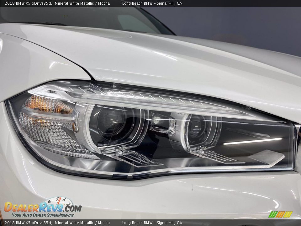 2018 BMW X5 xDrive35d Mineral White Metallic / Mocha Photo #6