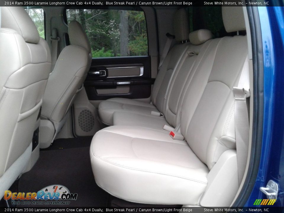Rear Seat of 2014 Ram 3500 Laramie Longhorn Crew Cab 4x4 Dually Photo #18