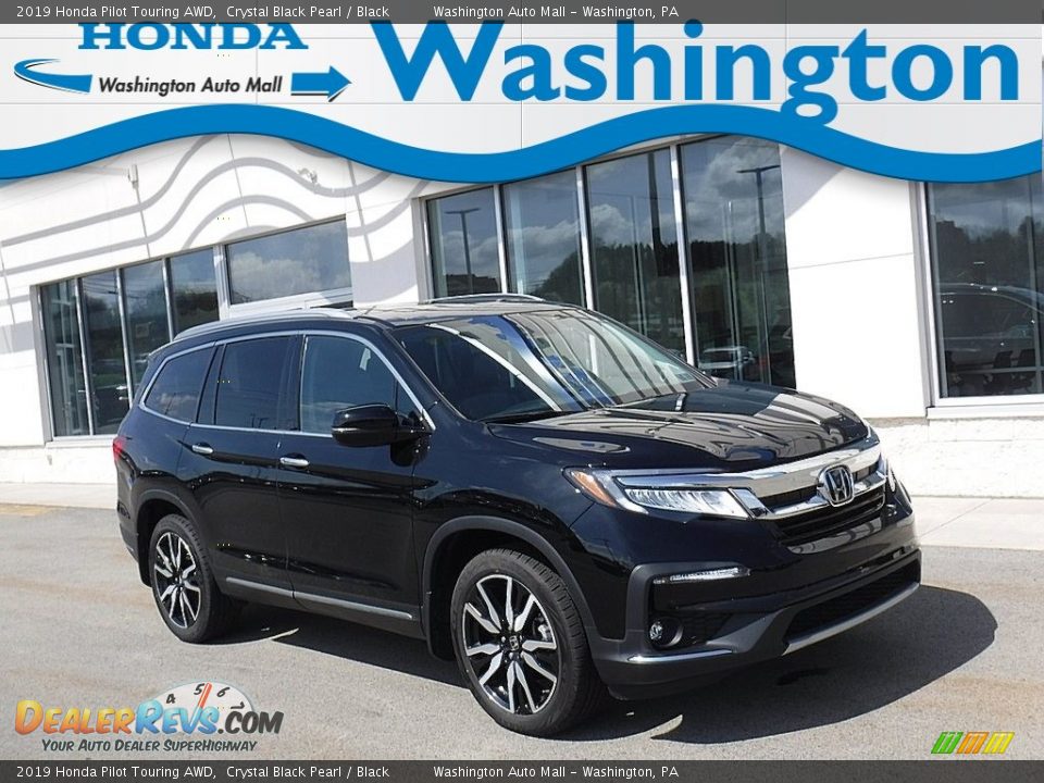 2019 Honda Pilot Touring AWD Crystal Black Pearl / Black Photo #1