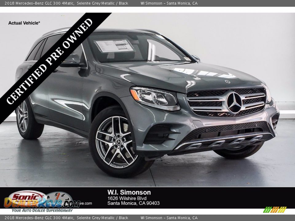 2018 Mercedes-Benz GLC 300 4Matic Selenite Grey Metallic / Black Photo #1