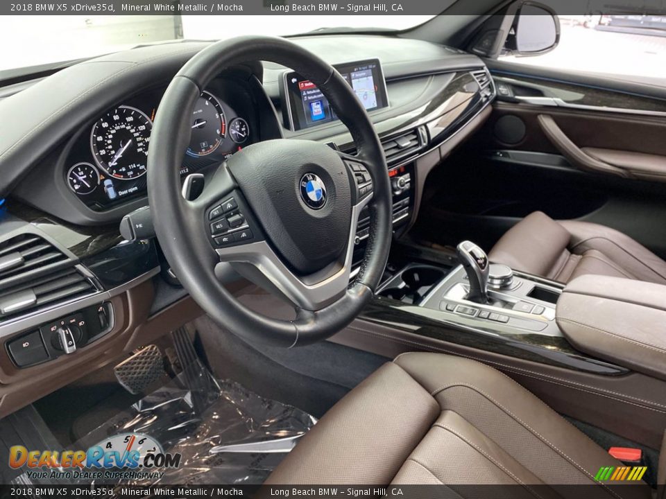 Mocha Interior - 2018 BMW X5 xDrive35d Photo #15