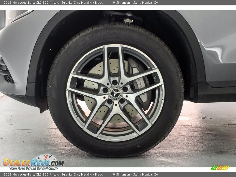 2018 Mercedes-Benz GLC 300 4Matic Selenite Grey Metallic / Black Photo #9