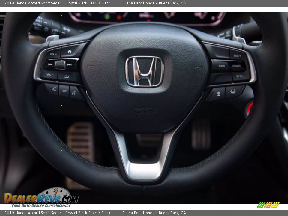 2019 Honda Accord Sport Sedan Crystal Black Pearl / Black Photo #13