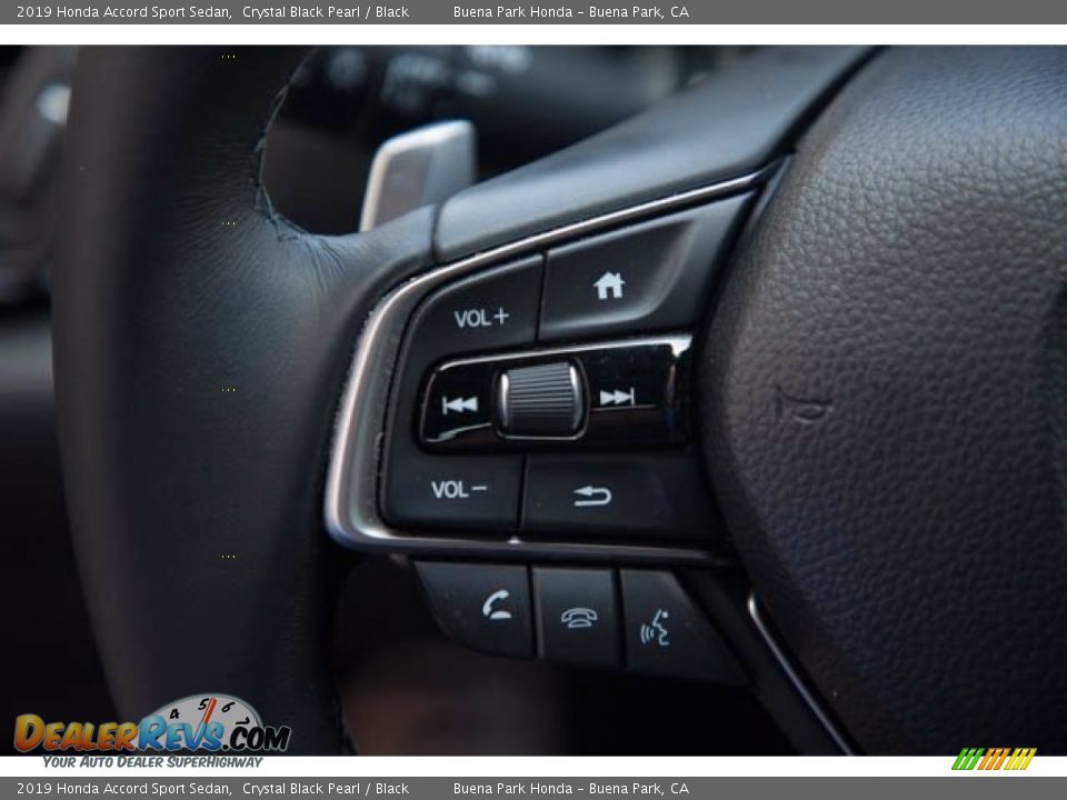 2019 Honda Accord Sport Sedan Crystal Black Pearl / Black Photo #14