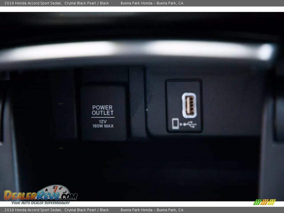 2019 Honda Accord Sport Sedan Crystal Black Pearl / Black Photo #17