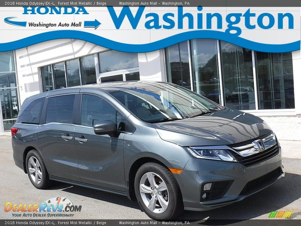 2018 Honda Odyssey EX-L Forest Mist Metallic / Beige Photo #1