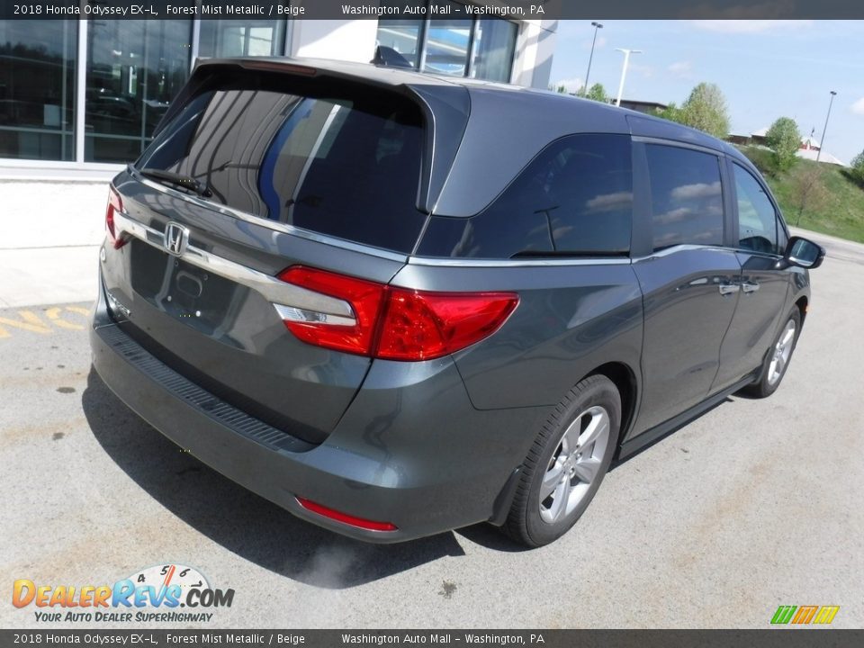 2018 Honda Odyssey EX-L Forest Mist Metallic / Beige Photo #10