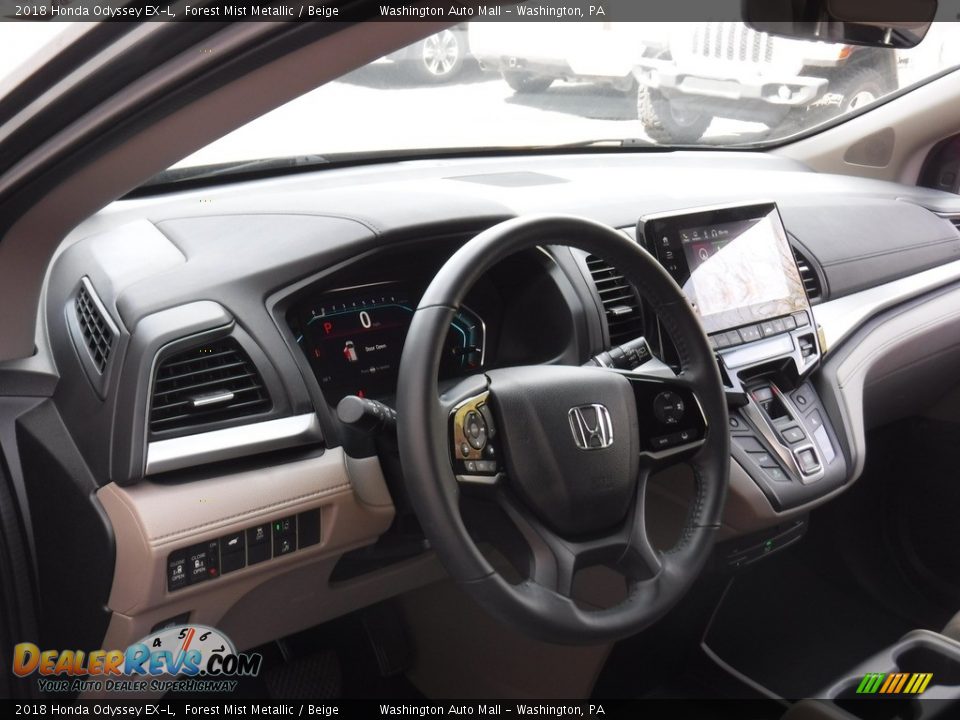 2018 Honda Odyssey EX-L Forest Mist Metallic / Beige Photo #13