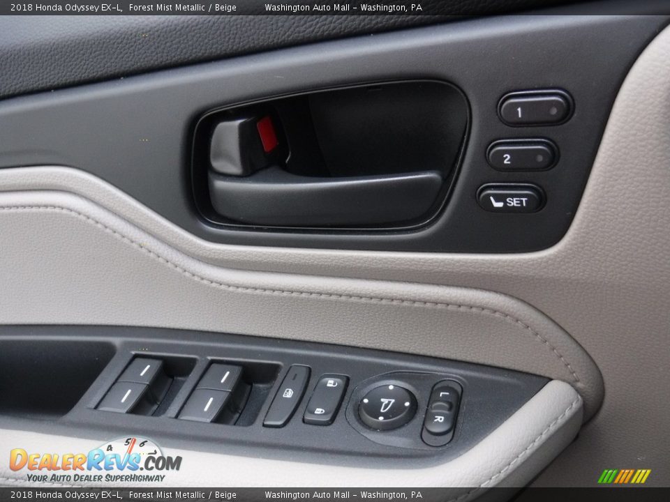 2018 Honda Odyssey EX-L Forest Mist Metallic / Beige Photo #16
