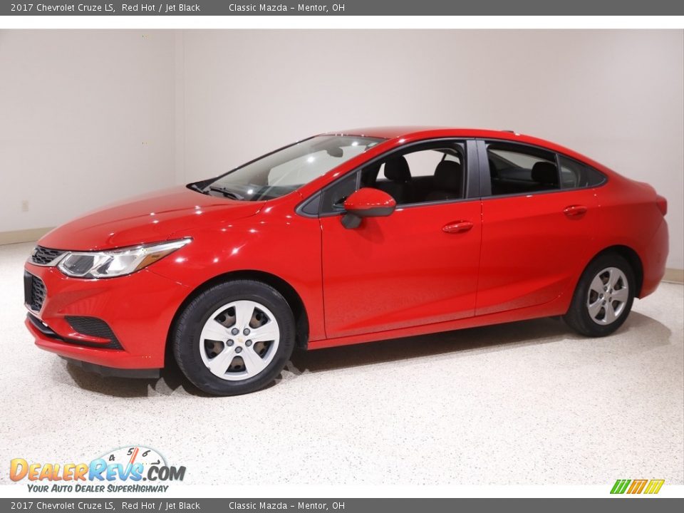 2017 Chevrolet Cruze LS Red Hot / Jet Black Photo #3