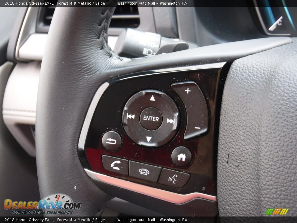 2018 Honda Odyssey EX-L Forest Mist Metallic / Beige Photo #23