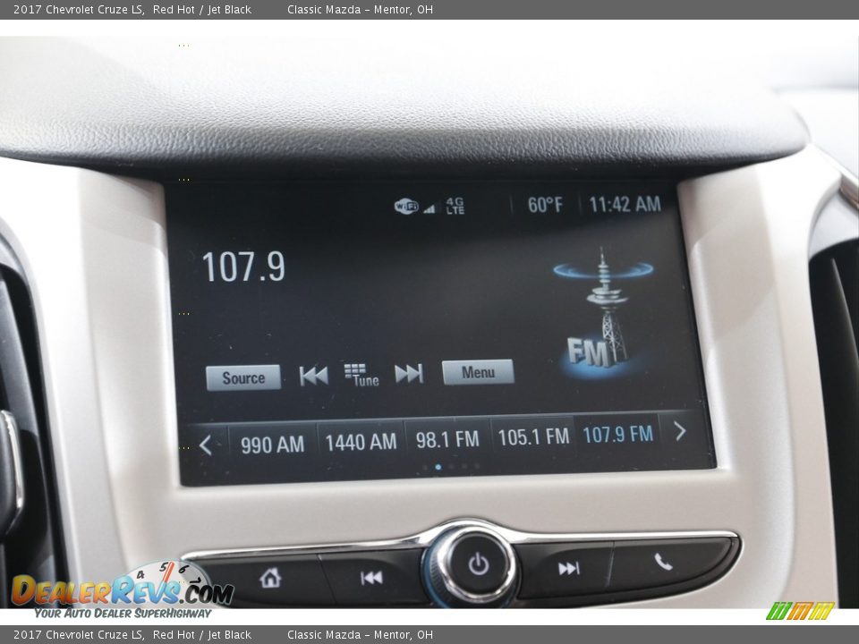 2017 Chevrolet Cruze LS Red Hot / Jet Black Photo #10